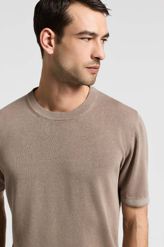 Linen and cotton T-shirt