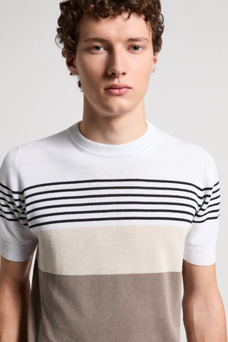 Cotton and linen T-shirt