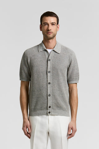 Shirt in linen-cotton mélange