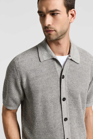 Shirt in linen-cotton mélange