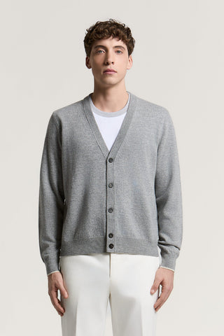 Merino wool and cashmere cardigan