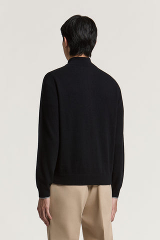Wool and cashmere full-zip cardigan