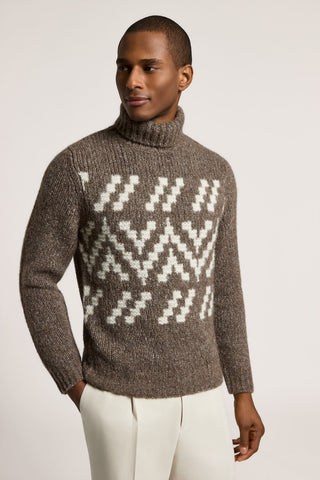 Wool, alpaca and cotton yarn sweater