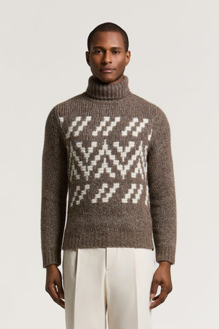 Wool, alpaca and cotton yarn sweater