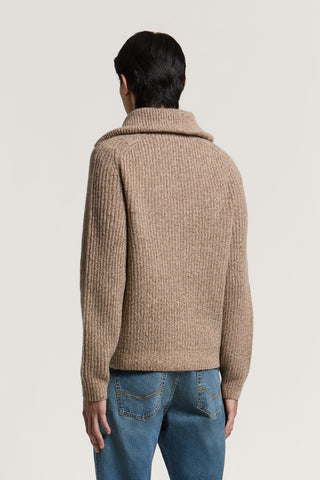 Wool and cashmere full-zip sweater