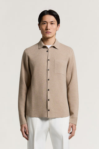 Merino wool and cashmere shirt