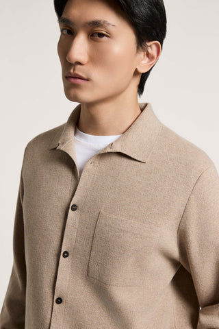 Merino wool and cashmere shirt