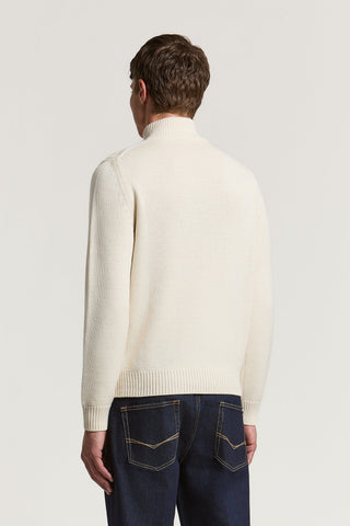 Merino wool high-neck sweater