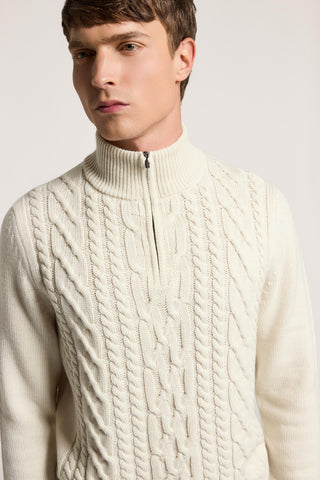 Merino wool high-neck sweater