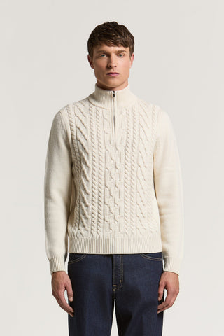 Merino wool high-neck sweater