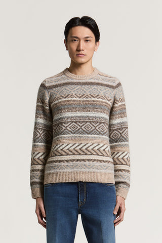 Alpaca, wool and cotton-blend sweater