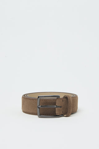 Genuine suede leather belt