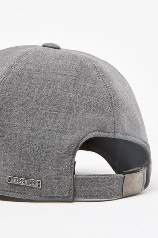 Technical wool gabardine baseball cap
