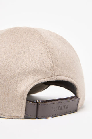 Wool and cashmere felt baseball cap
