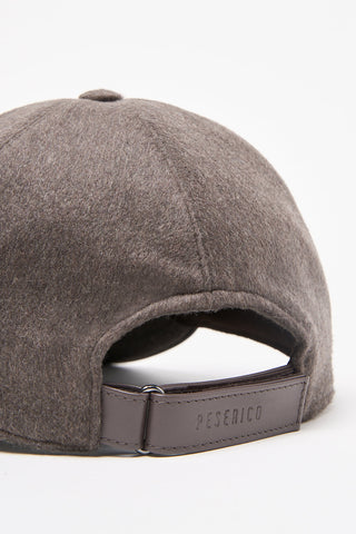 Wool and cashmere felt baseball cap