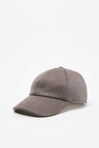 Wool and cashmere felt baseball cap