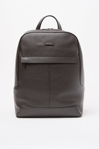 Grained leather backpack 1 / 4
