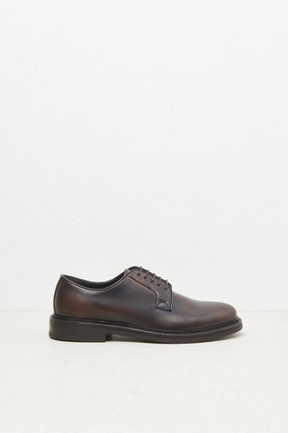 Real leather derby shoe