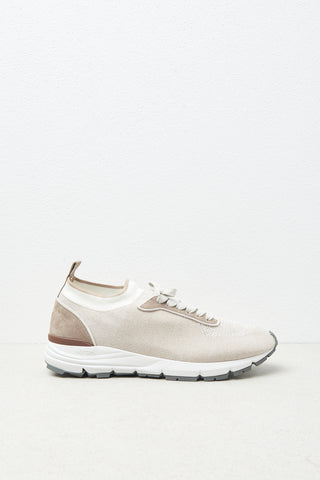 Sneakers in stretch melange cotton