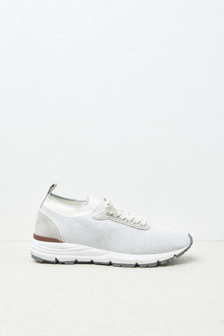 Sneakers in stretch melange cotton