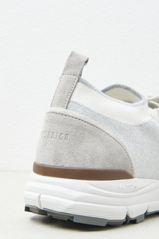 Sneakers in stretch melange cotton