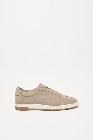 Knit and suede sneakers