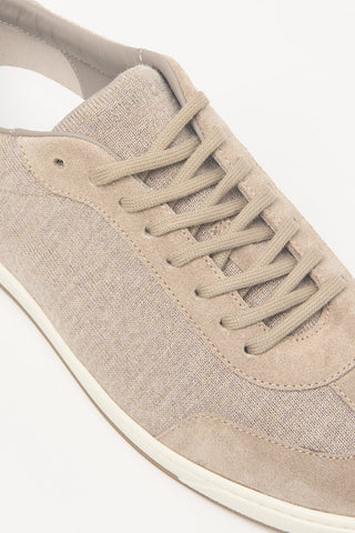 Knit and suede sneakers