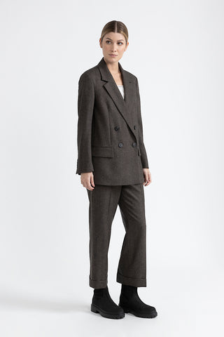 Wool, cashmere and silk trousers