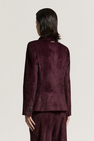 Double-breasted blazer in mixed-wale corduroy
