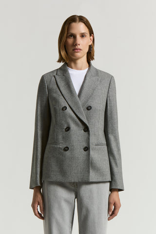 Wool and cashmere flannel blazer