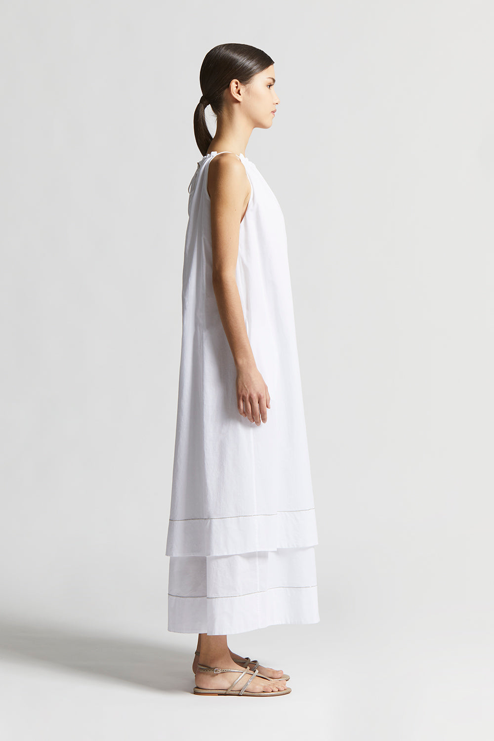 Linen long dress | Peserico US
