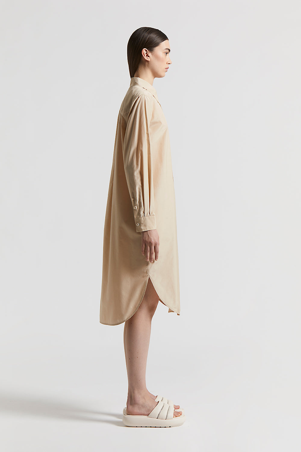 ワンピース PESERICO Light stretch cotton satin chemisier dress Chemisier dress in light stretch cotton satin | Peserico US