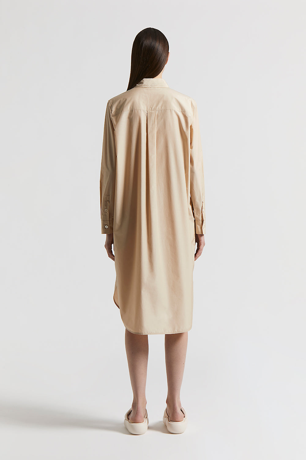 パーティードレス PESERICO Cotton-blend dress with light stitch Light stretch cotton satin dress | Peserico US