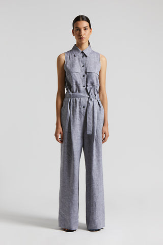 Linen long jumpsuit