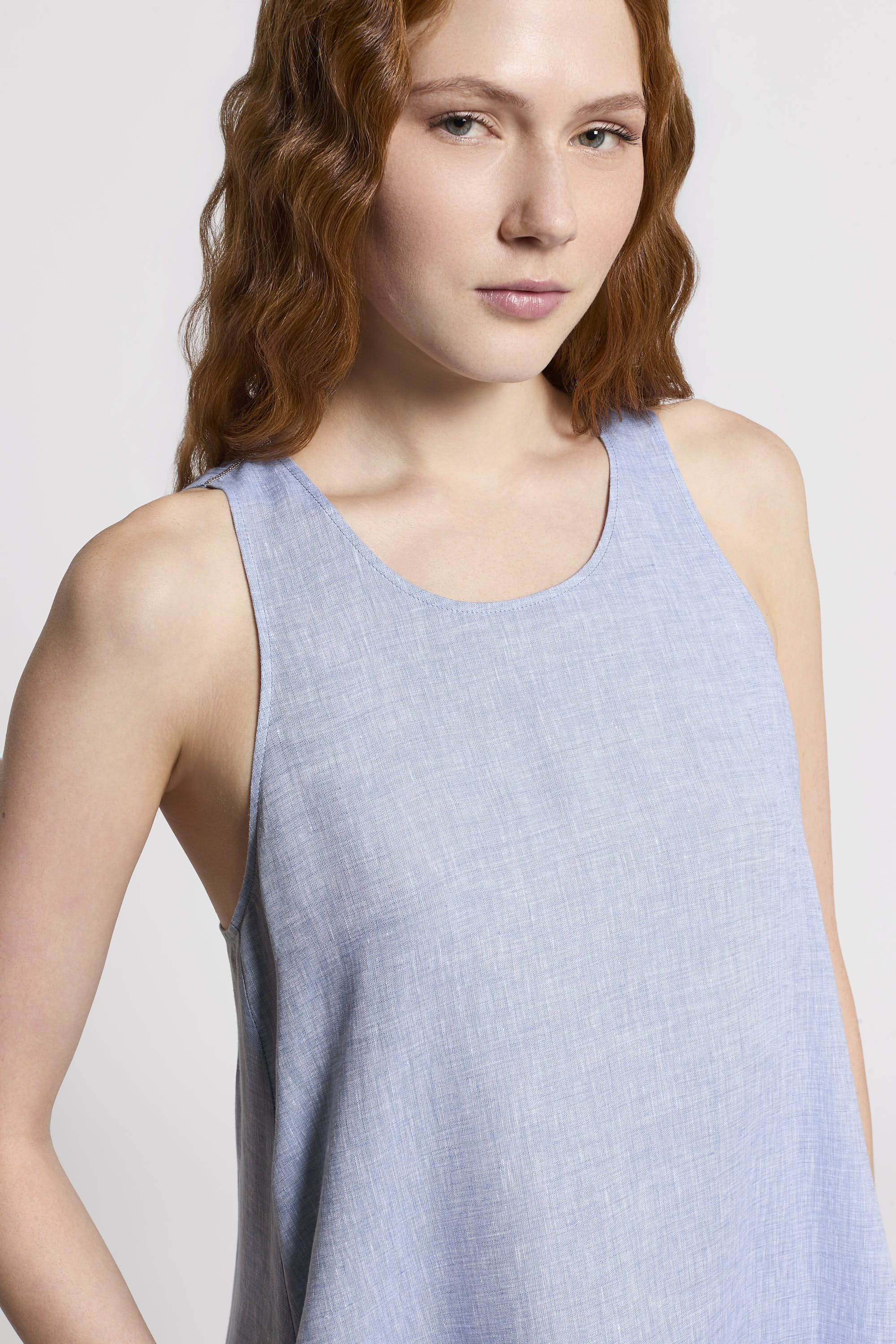 Lightweight pure linen canvas shirt | Peserico US