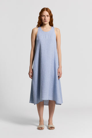 Lightweight pure linen canvas dress
