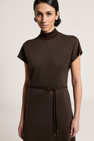 Wool and viscose jersey midi dress