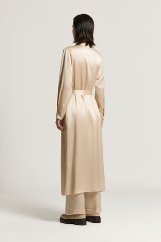 Hammered satin dress