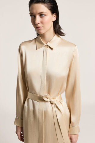 Hammered satin dress