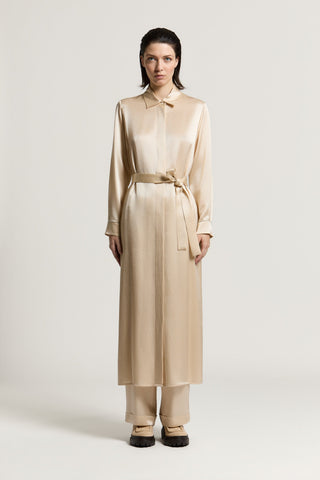 Hammered satin dress