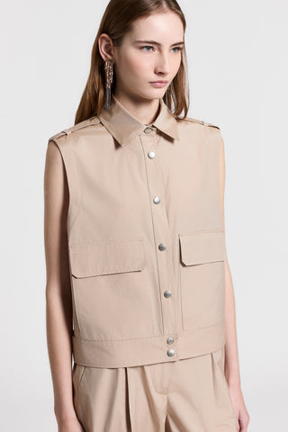 Lightweight technical cotton vest