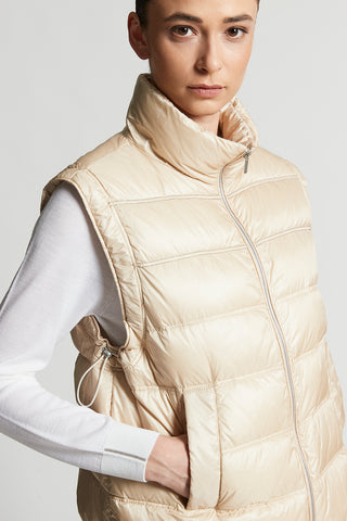 Ultra-lightweight nylon and down waistcoat