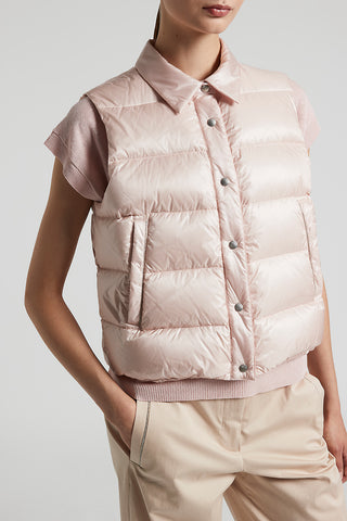 Ultralight nylon padded waistcoat