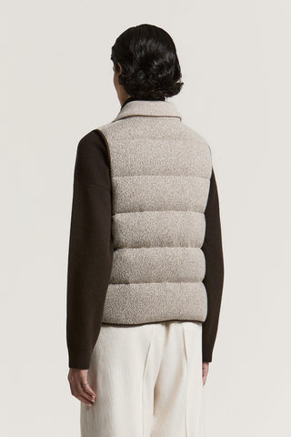 Wool and cashmere down vest