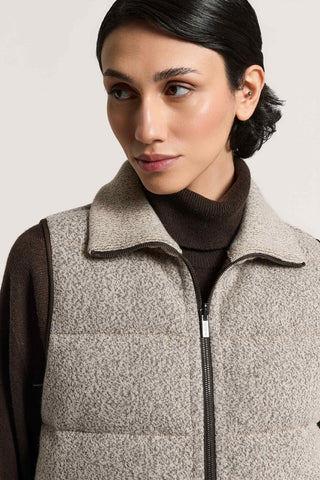 Wool and cashmere down vest