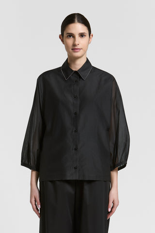 organza dress shirt Mesh Silk Organza Shirt