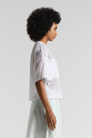 Cotton and silk t-shirt