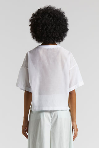 Cotton and silk t-shirt