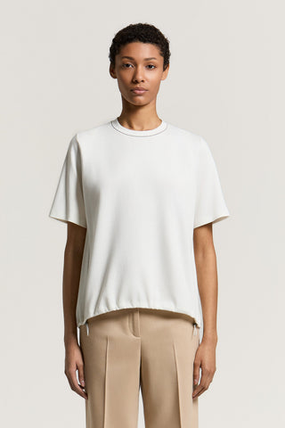 Double cotton jersey T-shirt