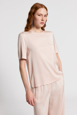 Viscose satin T-shirt